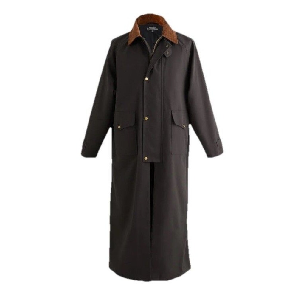 J.Peterman Horseman's Canvas Duster Mens XL Black Cowboy Western Cotton